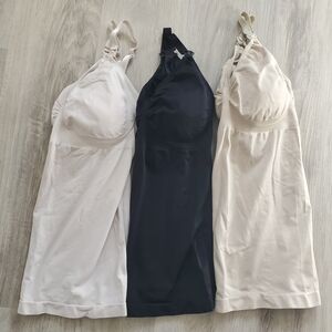 ❤️2/$20❤️ Set of Three - Nursing Camisole in Pale Pink, Black, And Nude/Tan